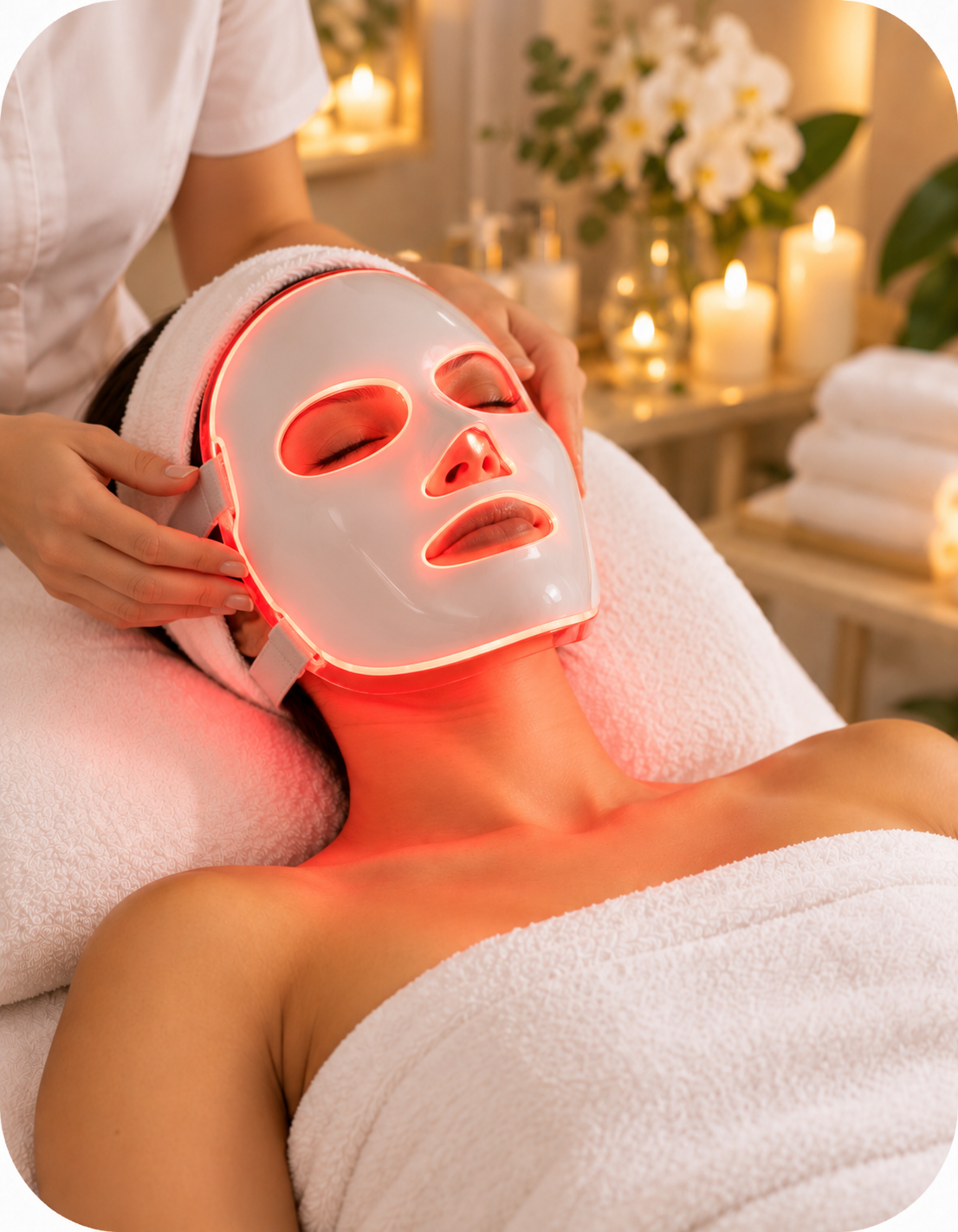 selfcare saturday red light mask